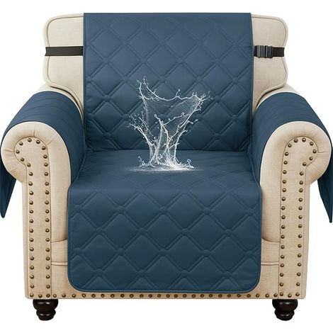 Housse Fauteuil avec Accoudoirs Universelle, Vert Foncé (1/3)