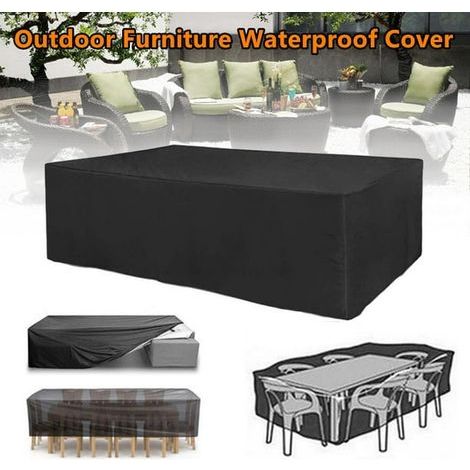 Garden Furniture Cover 11011085cm, Rectangular Garden Table Cover, Furniture Protection Cover Garden Tarp Waterproof Anti-UV, 210D Oxford Fabric Outdoor Table Cover (1/5)