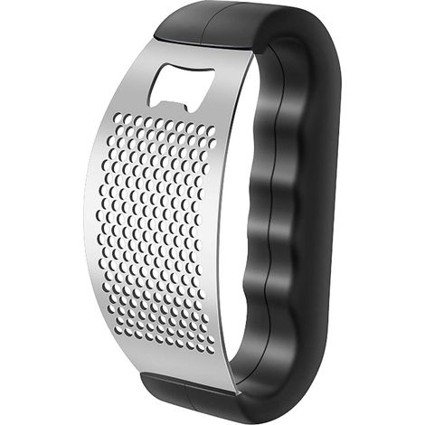 Spremiaglio 2 in 1 in acciaio inox, taglia aglio e apribottiglie, macinino manuale. (1/5)