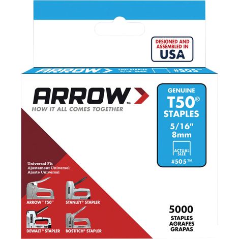 Heavy Duty Staples A505IP T50 5/16-inch (Pack of 5,000) for Arrow Arrow A505IP Staplers