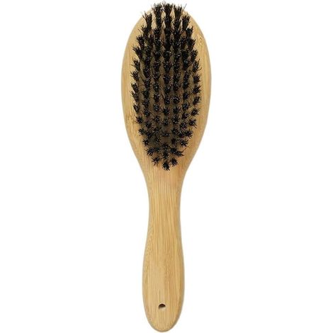 Patina brosse toilettage poils sanglier, bambou naturel, chiens/chats