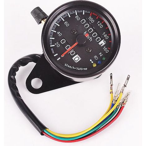 compteur De Vitesse Moto Jauge 1 Pc Universel Moto Compteur Kilomtrique Indicateur De Vitesse Jauge Signal Double Affichage Numrique (1/4)