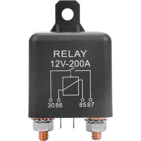 Autorelais, WM686 RL/180 200 A 12 V Hochleistungs-Starterrelais, 4-poliges Ein-/Ausschalterrelais für Kleinkran, Weizenerntemaschine, Netzschalter (1/5)