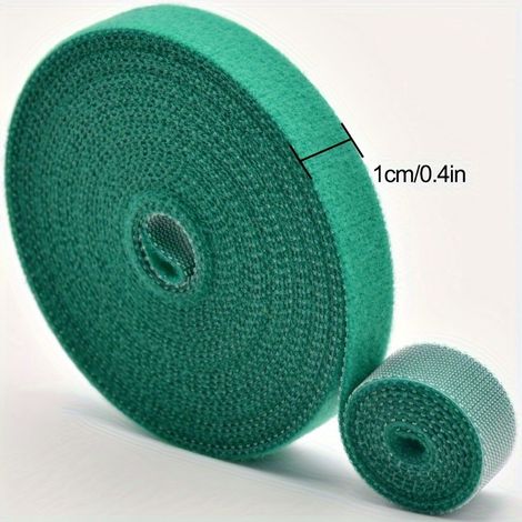 Ruban adhésif réutilisable en nylon de 10 m pour plantes, vert, pour jardin et maison. (1/5)