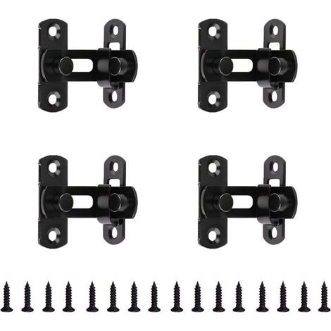 Bardusch-Loquet à angle droit à 90 degrés, boucle de porte en acier inoxydable, serrure de porte de grange, coulissante à angle droit (1/4)