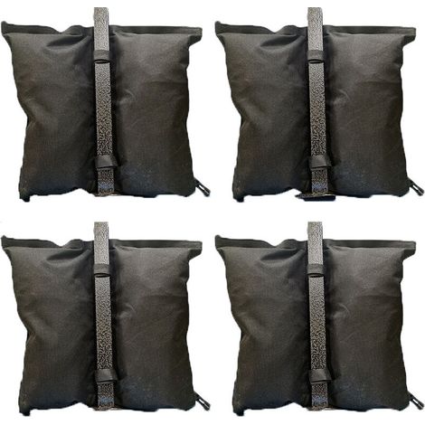 4er Set Pavillon Ballastsäcke zum Befüllen mit Sand Wasserdicht und verschleißfest bis 8 kg pro Element FLITI