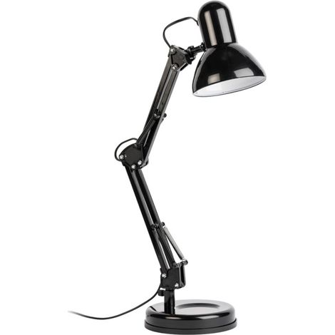 Lampe de bureau en métal noir – Culot E27 – Puissance 25W – Design moderne pour intérieur contemporain – Mathias Luminaires