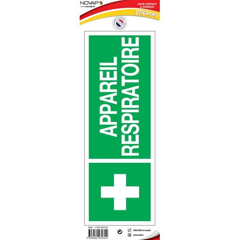 Panneau Appareil respiratoire - Vinyle adhésif 330x120mm - 4230344