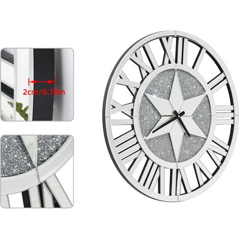 Reloj de pared, diseño elegante, funcionamiento silencioso, 60 cm (24 pulgadas) (1/2)