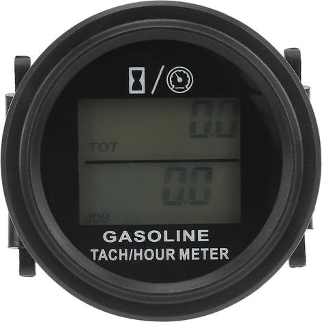 Compteur d'heures moteur, tachymètre, enregistrement numérique du temps total de fonctionnement (TOT), minuterie de travail réinitialisable avec double écran rétroéclairé (1/5)