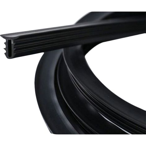 Bande de protection en caoutchouc noir de 1,6 m pour portières et pare-brise de voiture : protection contre la poussière et le bruit, garniture de finition. (1/5)