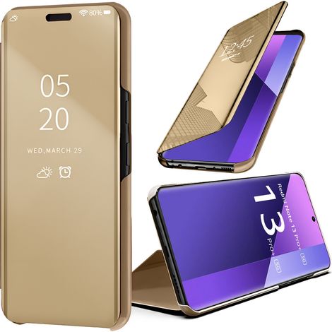 Xiaomi Redmi Note 13 Pro+ Clear View Hülle, Gold