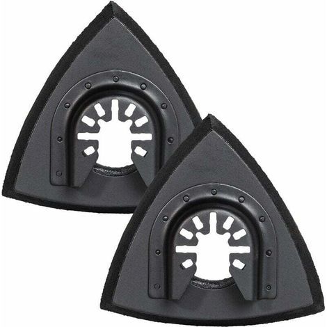 Patins de ponçage triangulaires 80mm - Plateau de ponçage pour outil multifonction oscillant pour ponçage du bois, 2 pièces (1/5)