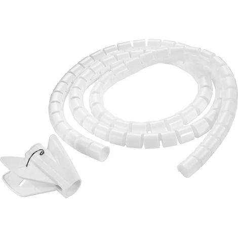 Gaine spiralée premium TPFNet 20 mm, avec guide-câble, blanche, 5 m (1/5)