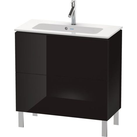 Duravit L-CUBE Mobile lavabo compatto 704x820x391mm nero lucido (1/5)