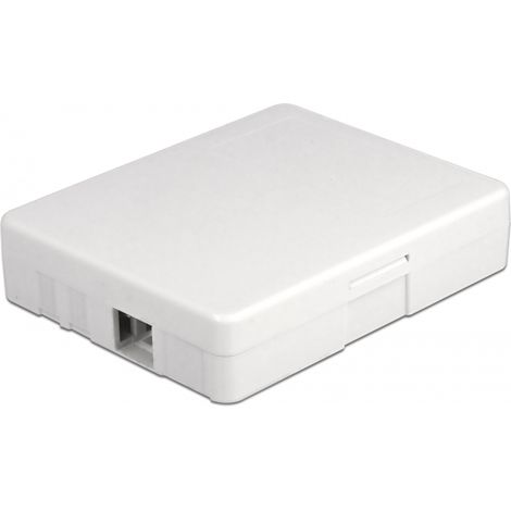 DELOCK BOÎTE DE RACCORDEMENT LWL POUR MONTAGE MURAL - POUR 2 X SC SIMPLEX OU LC DUPLEX - BLANC 86842 (1/4)