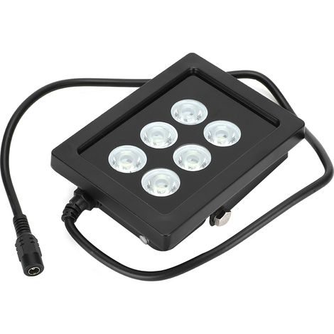 12-V-LED-Flutlicht, 6 Stück, IP66, für Überwachungskameras, schwarzes Aluminium mit Halterung (1/5)