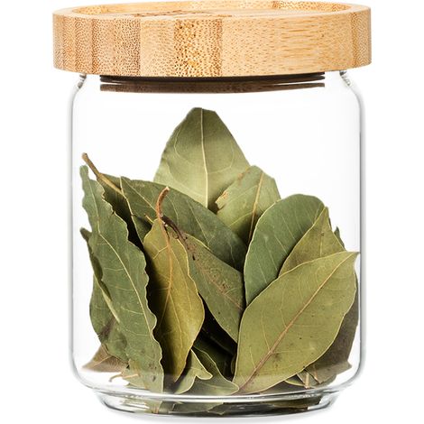 Bocal empilable avec couvercle en bambou 320 ml empilable hermétique (1/5)