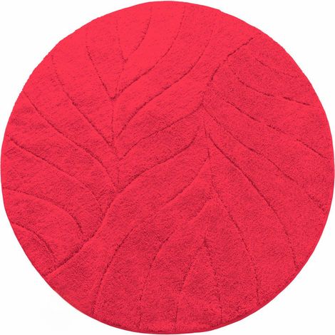 Tapis de bain Maris Tapis de bain rond Rouge 120 cm de diamètre (1/4)