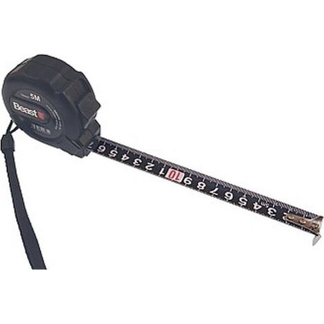 Mètre Ruban 5 m x 19 mm - Noir - Précision et durabilité - Idéal pour Mesures Précises - Usage Professionnel - Beast