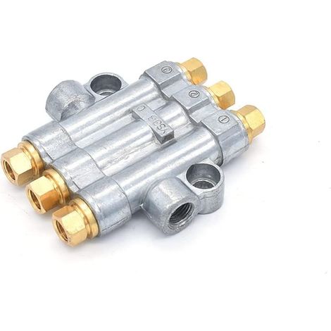 Distributeur d'huile 3 voies en aluminium pour lubrification centralisée séparation précise graisse système industriel machine-outil/p (1/3)