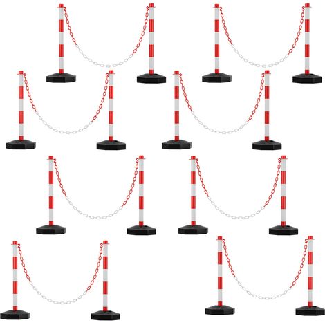 Palo di barriera Set di dissuasori Indicatore di barriera Dissuasore di barriera in plastica PE Palo di parcheggio 8X (1/5)