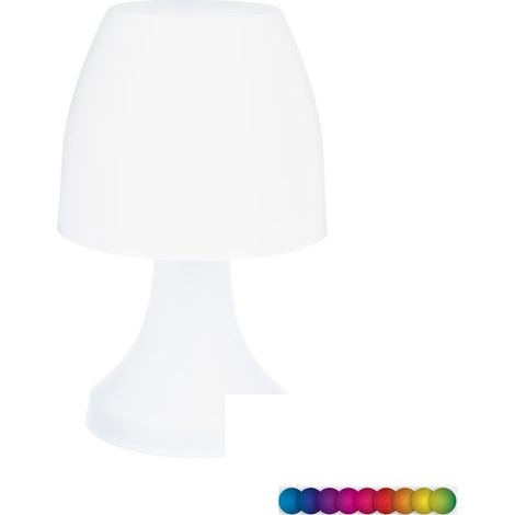 LÁMPARA INÁLAMBRICA DE SOBREMESA LED BLANCA CON CAMBIO DE COLOR RGB H.27CM (1/3)