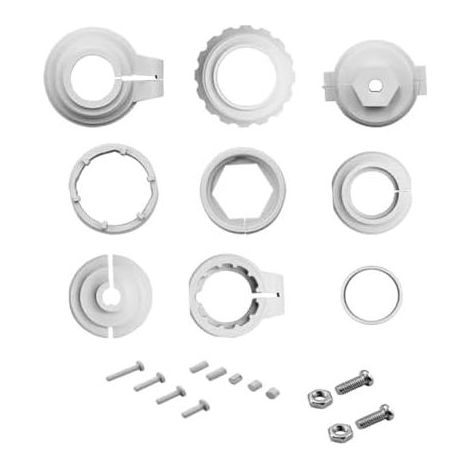 TRV Lot de 9 adaptateurs de valve pour vanne de contrôle de température M30 x 1,5 compatible avec les têtes thermostatiques intelligentes RA RAVL Caleffi Gris (1/5)