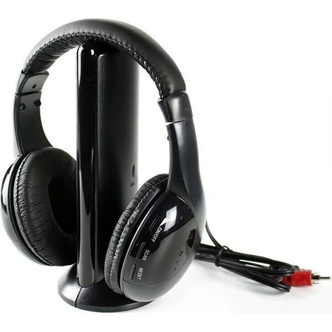CASQUE SANS FIL 5 EN 1 WI-FI MICROPHONE RADIO FM TV TÉLÉVISION (1/5)