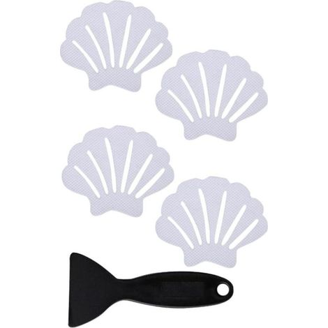 Autocollants antidérapants blancs, 24 pièces par paquet, adaptés aux baignoires et salles de douche. (1/5)