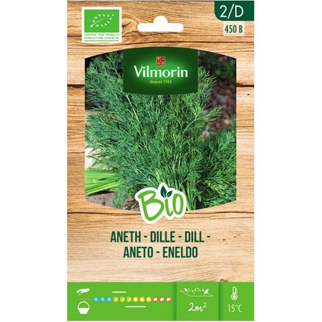 VILMORIN JARDÍN BIO Semillas de Eneldo Sobre 2,5 gr