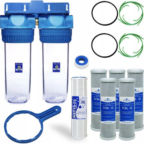 Kit AQUAFILTRE en 2 étapes x2 cartouches charbon (1/5)