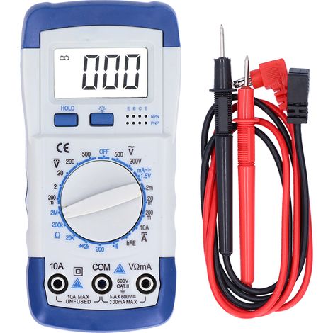 Multimètre numérique 830L avec affichage, protection anti-brûlure, avertisseur sonore, fonction de test d'engrenage marche/arrêt, testeur de tension et de courant compact