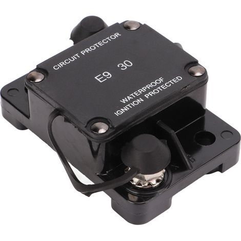 Disjoncteur automatique 32V 30A, plot 1/4in, étanche IP67 ignifuge, pour batteries camping-cars camions bus (1/5)