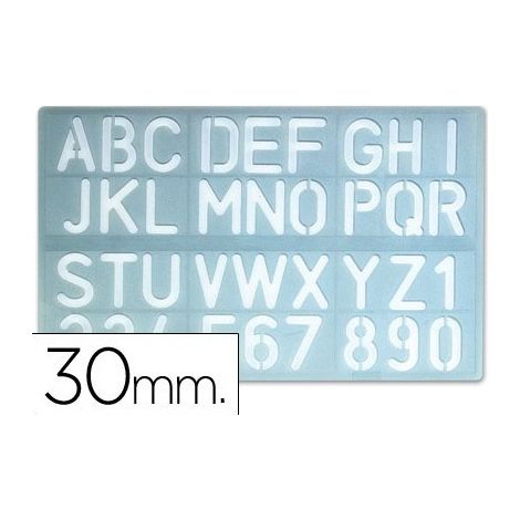 Plantilla rotulacion 1600 -letras y numeros de 30 mm