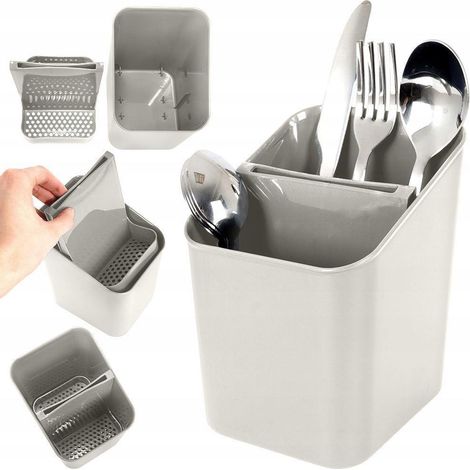 Escurridor de cubiertos, gris (1/3)