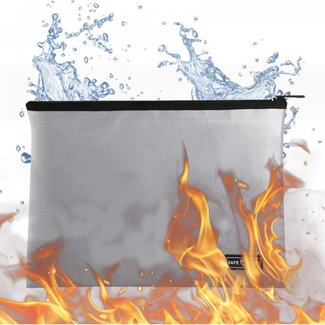 Rangement de bureau, Sacs ignifuges, Sac de rangement ignifuge, Porte-documents étanche et ignifuge pour argent, documents, bijoux, passeport (1/5)