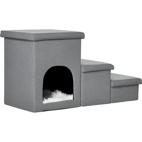 3 en 1 escalier pour Chien à 3 marches échelle antidérapante Gris (1/5)