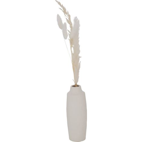 Dekovase aus Porzellan BIANCA, Trockenblumen, H. 16 cm (1/5)