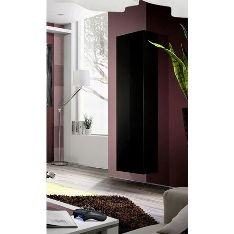 Rangement colonne - Fly - L 40 cm x H 170 cm x P 29 cm- Noir - Livraison gratuite
