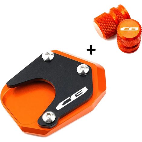 (Ensemble orange) Compatible avec les modèles HONDA CB500X, CB650R, CB500F, CB125R, CB300R, CB400X et CBR650R : béquille latérale, repose-pieds et extension pour motos CB 500X et 650R (puissance maxim (1/4)