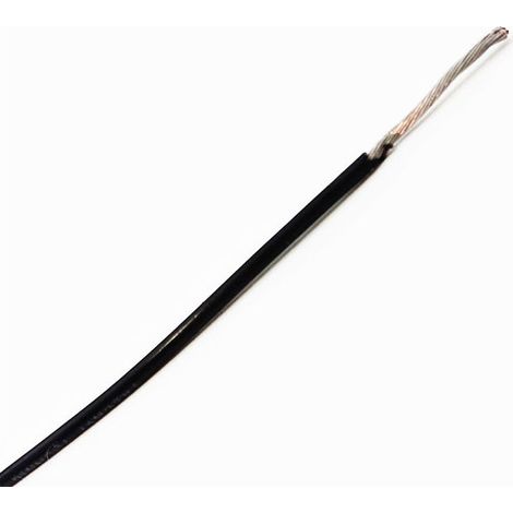 Câble fil unipolaire FEP section 0,50 mmq double isolation Noir