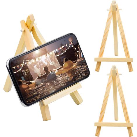 Lot de 20 Chevalet, Bois naturel, Triangle, Table, Photo, Affiche, Mariage (1/5)