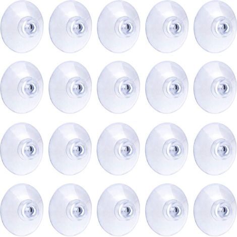 20 Pack Clear Suction Cups 3cm PVC Plastic Suction Cups without Hooks for Home Decor and Organization NPTERBL (1/5)