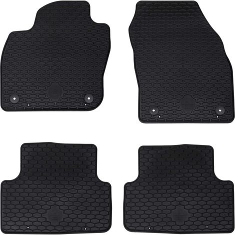 Car Mat 4 pcs Black suitable for VW T-CROSS 2019- Rubber vidaXL