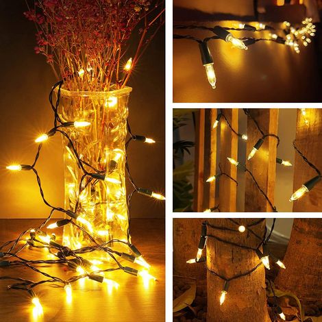 Déco Halloween guirlande 10 m 100 LED orange étanche (1/4)