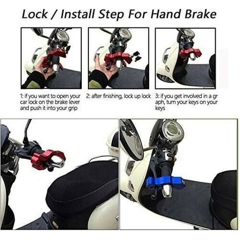 Antifurto universale per manubrio moto in alluminio, sicuro per scooter, bici, MTB (1/3)