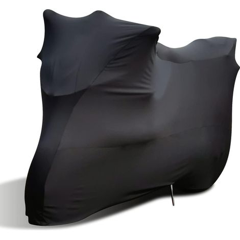Motorrad Abdeckplane Innen Samt-Stretch Stoff Staubschutz XXL XXXL Schwarz (1/5)