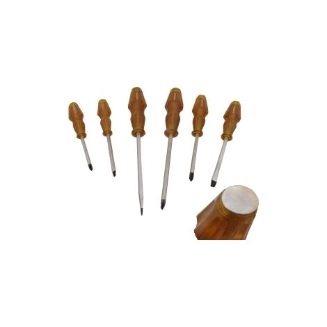 Set cacciaviti/giraviti a taglio e croce 6 pezzi cromo vanadio