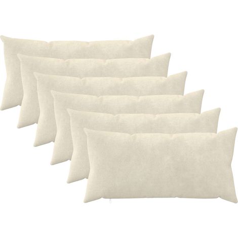 vidaXL Federa 6 pcs HEERLEN Crema 40 x 70 cm Fleece in microfibra